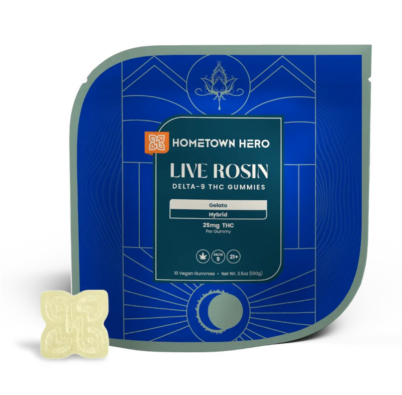 Hometown Hero - Live Rosin 25mg D9 Gummies