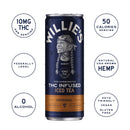 Willie's Remedy 10mg Iced Tea can — new design, representative can for four-pack listings
