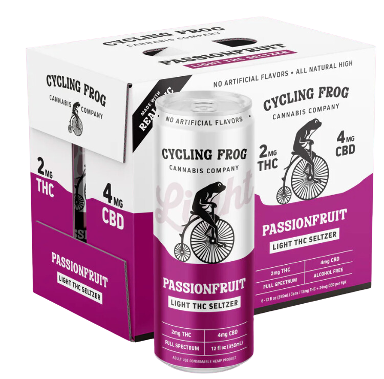 Cycling Frog - 2mg THC: 4mg CBD  Light Seltzers