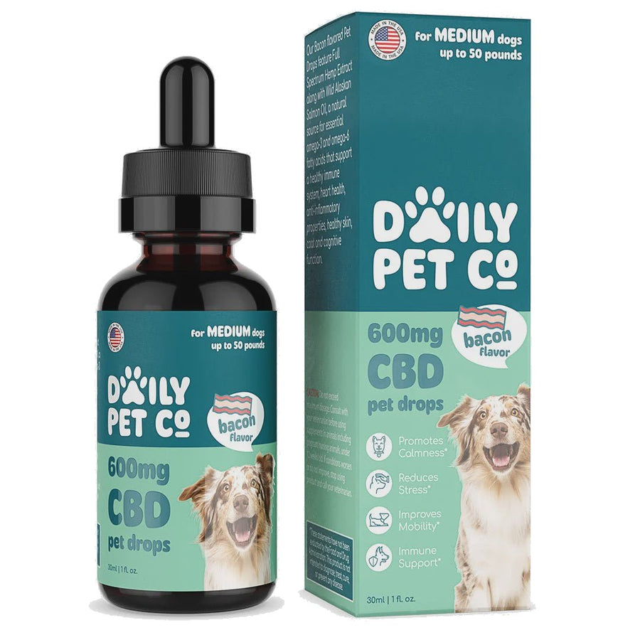 Daily Pet Co - CBD Pet Drops for Dogs Bacon Flavored
